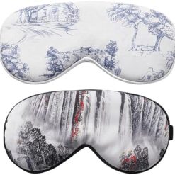 marysgift Silk Sleep Mask Travel Accessories Women Eyemask Soft Light for Comfortable Night with Strap Eye Mask Sleep, YZ0144